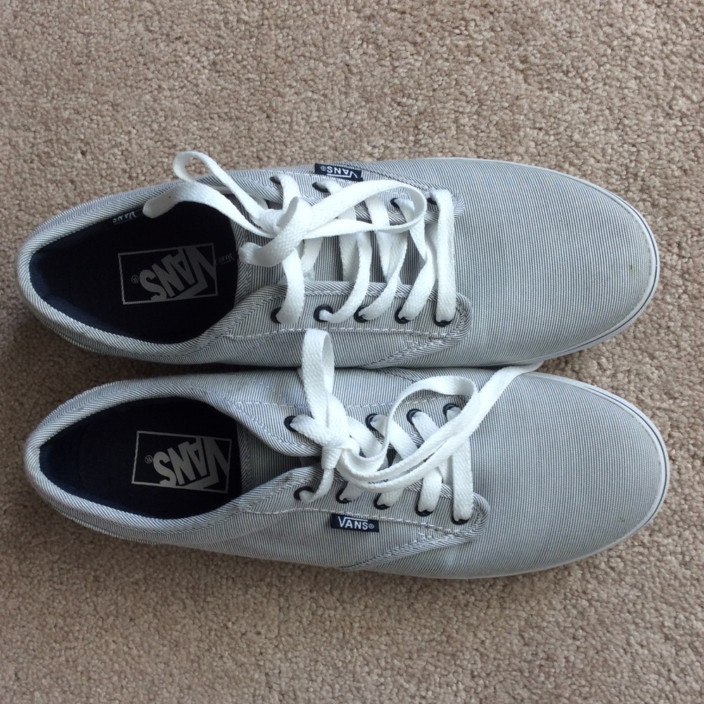 Vans Light Gray Canvas Low-Top Sneakers